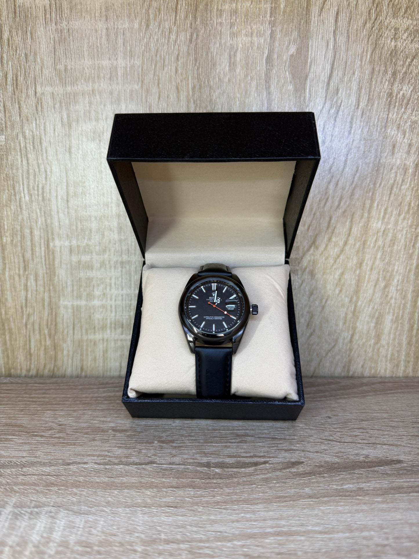 ROLEX HOMMES CUIR BOITE SIMPLE