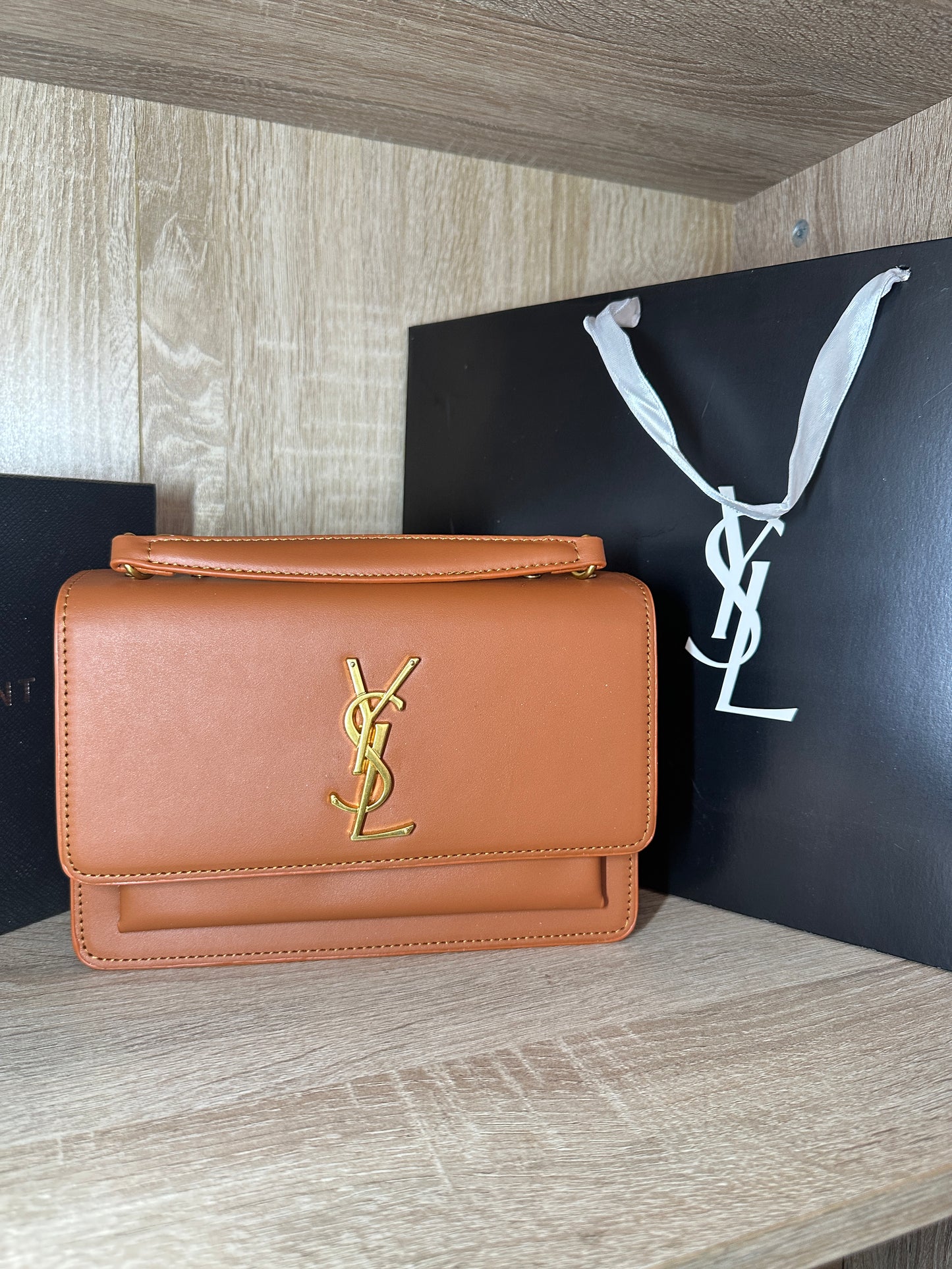 SAC YSL RECTANGULAIRE MARRON