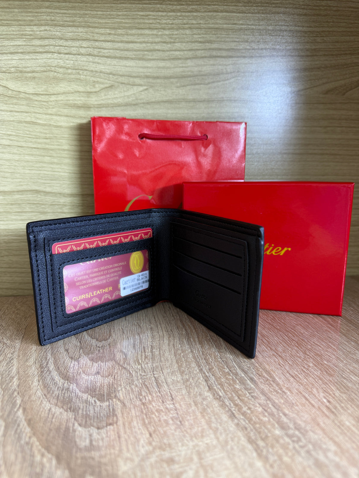 PORTE MONNAIE CARTIER 1 NOIR HOMMES AVEC SACHET