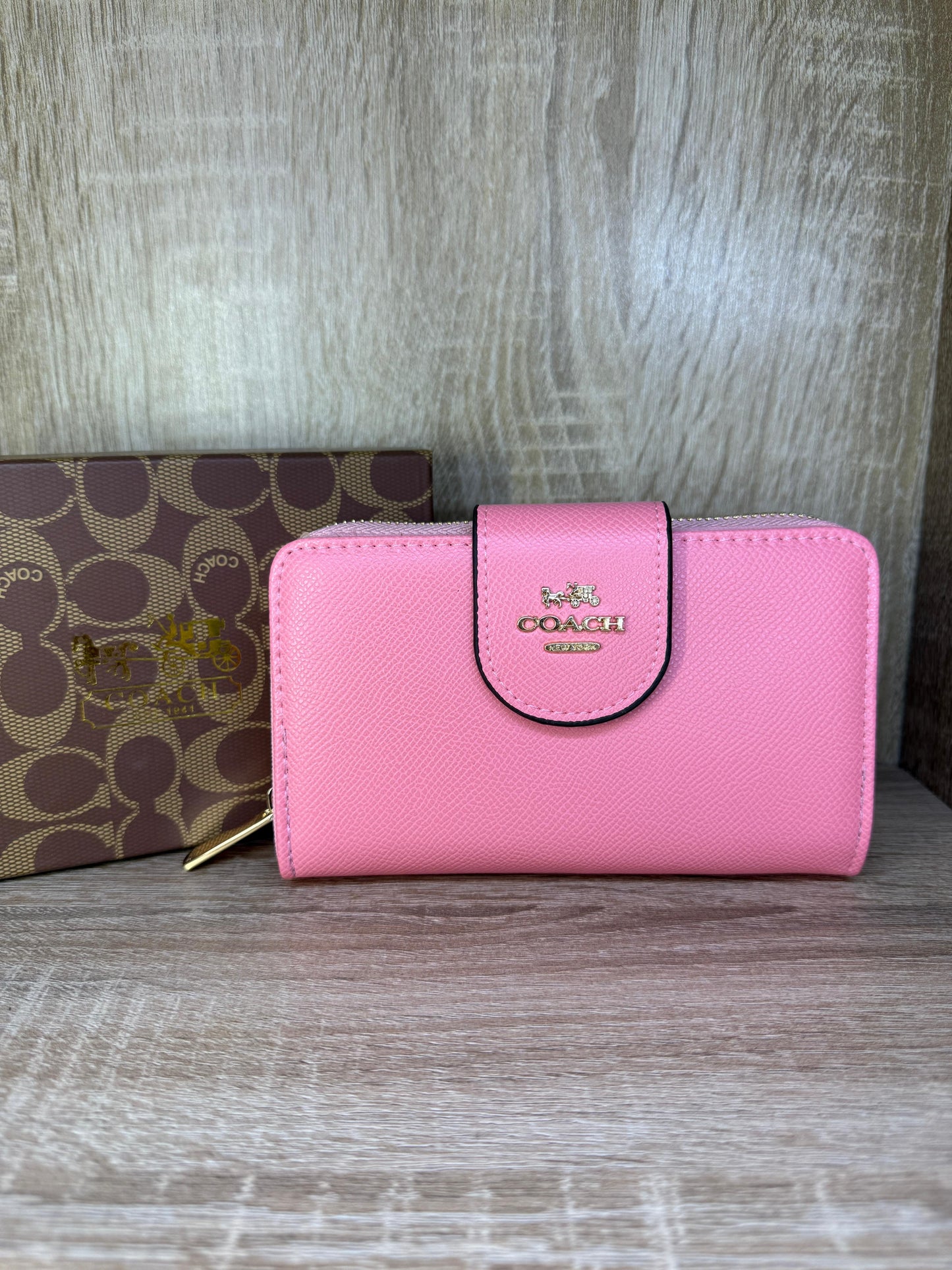 PORTE MONNAIE FEMMES COACH MOYENNE MATTE