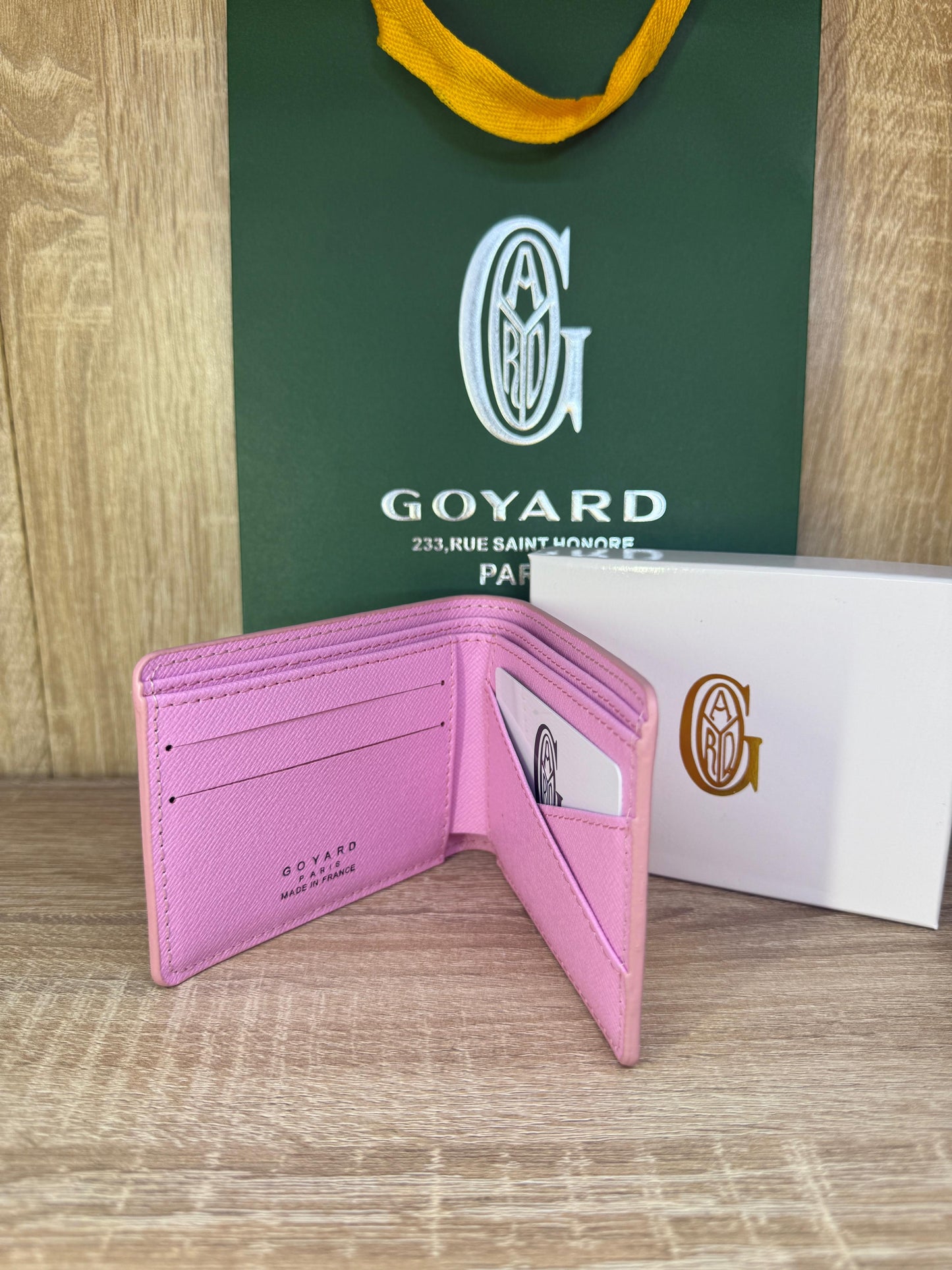 PORTE MONNAIE GOYARD ROSE FEMMES AVEC SACHET