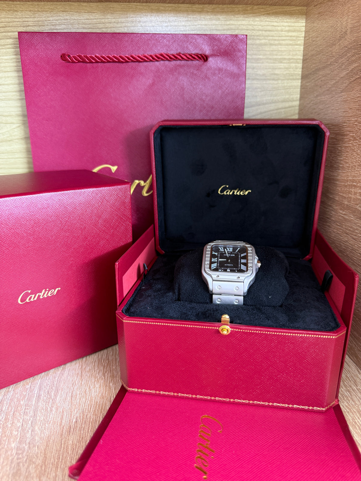 CARTIER SANTOS HOMMES AVEC COFFRET