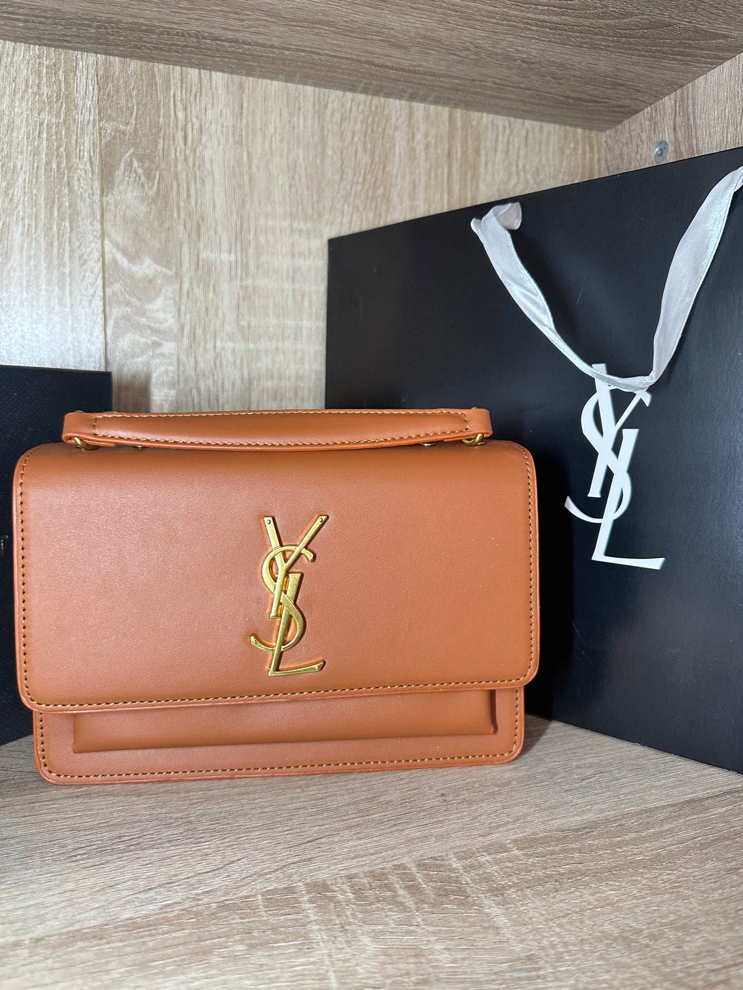 SAC YSL RECTANGULAIRE MARRON