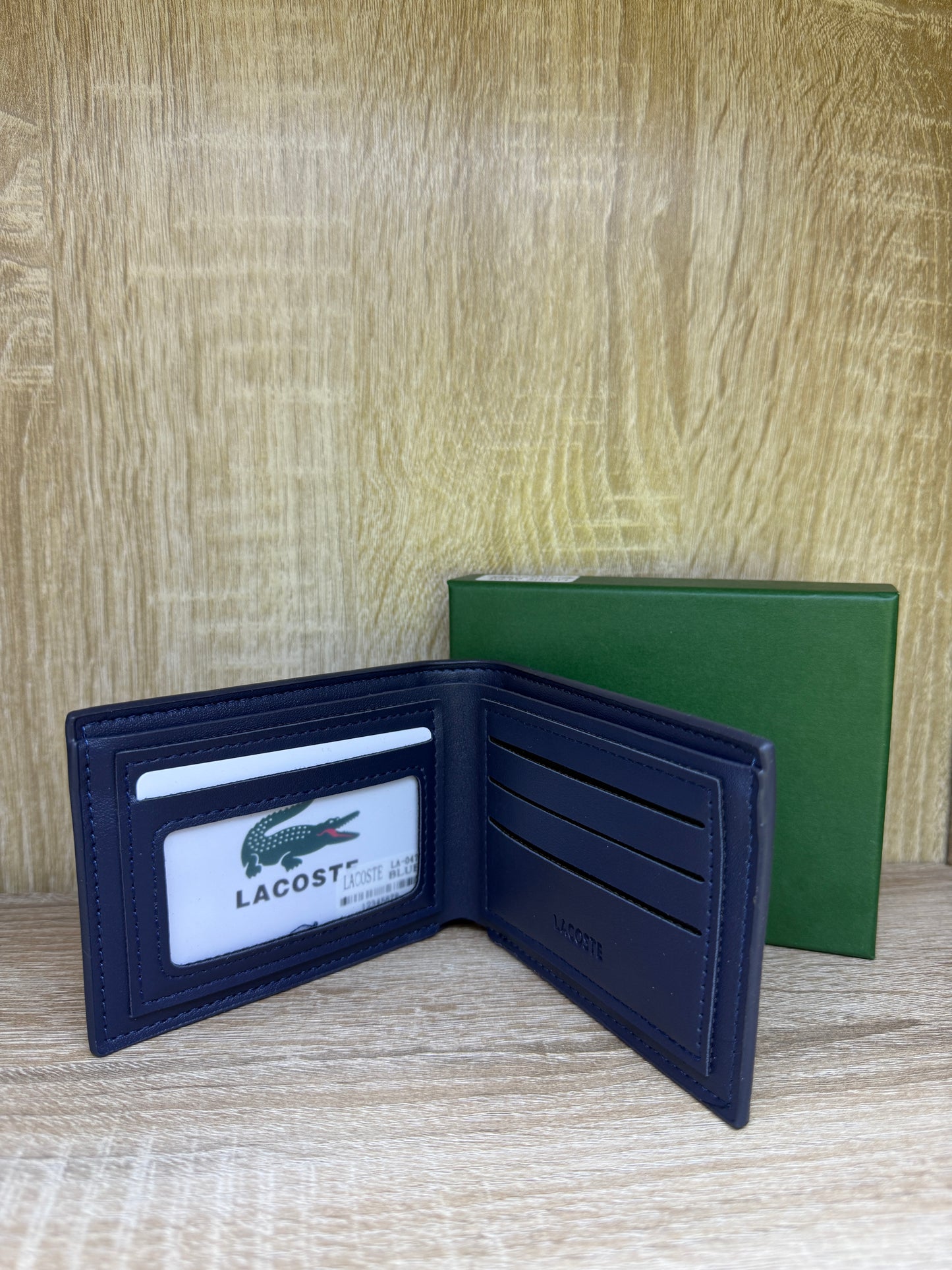 PORTE MONNAIE LACOSTE BLEU HOMMES
