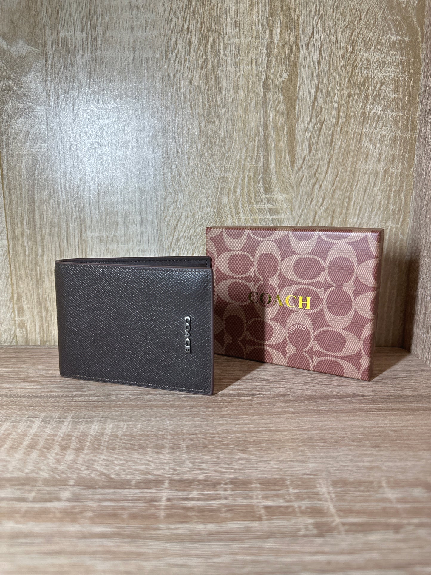 PORTE MONNAIE COACH MARRON