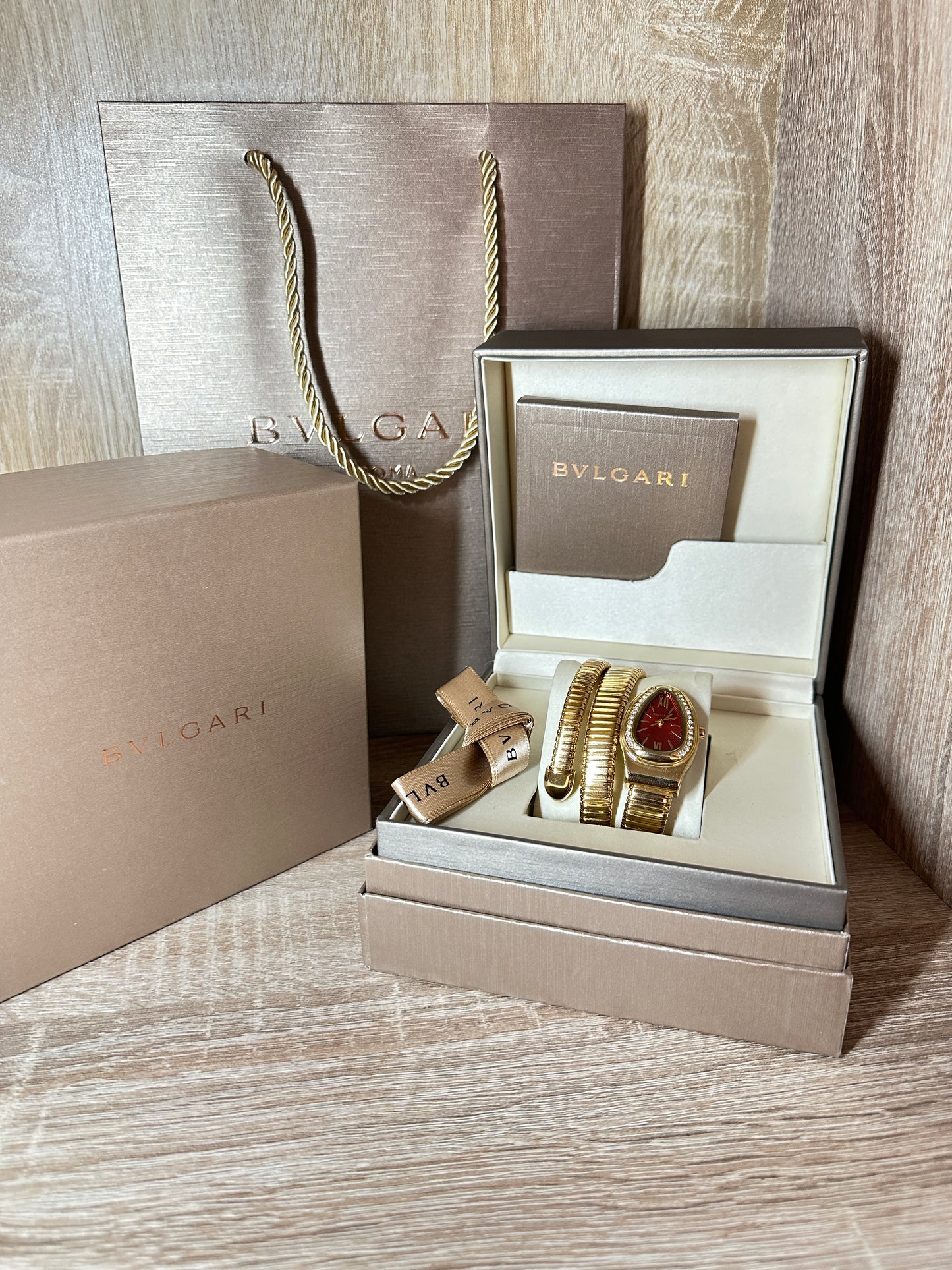 BVLGARI SERPENTI DIAMONDS DOUBLE BRACELET COFFRET