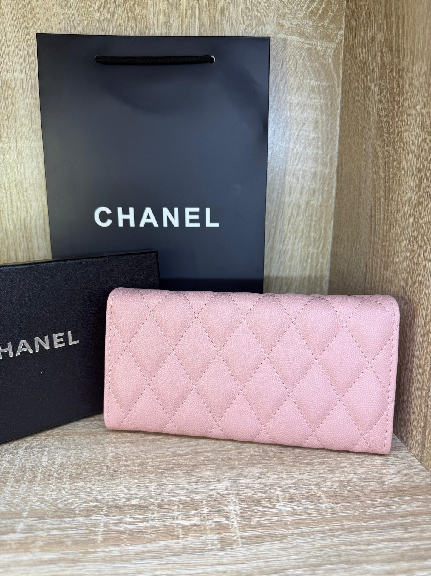 PORTE FEUILLE CHANEL FEMMES ROSE BB AVEC SACHET