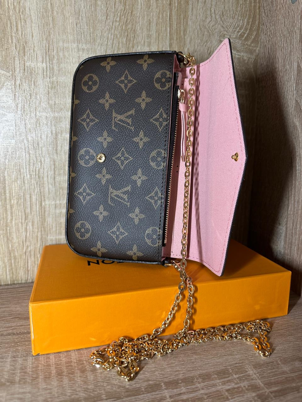 SAC LV 3 PCS FEMMES MARRON/ROSE