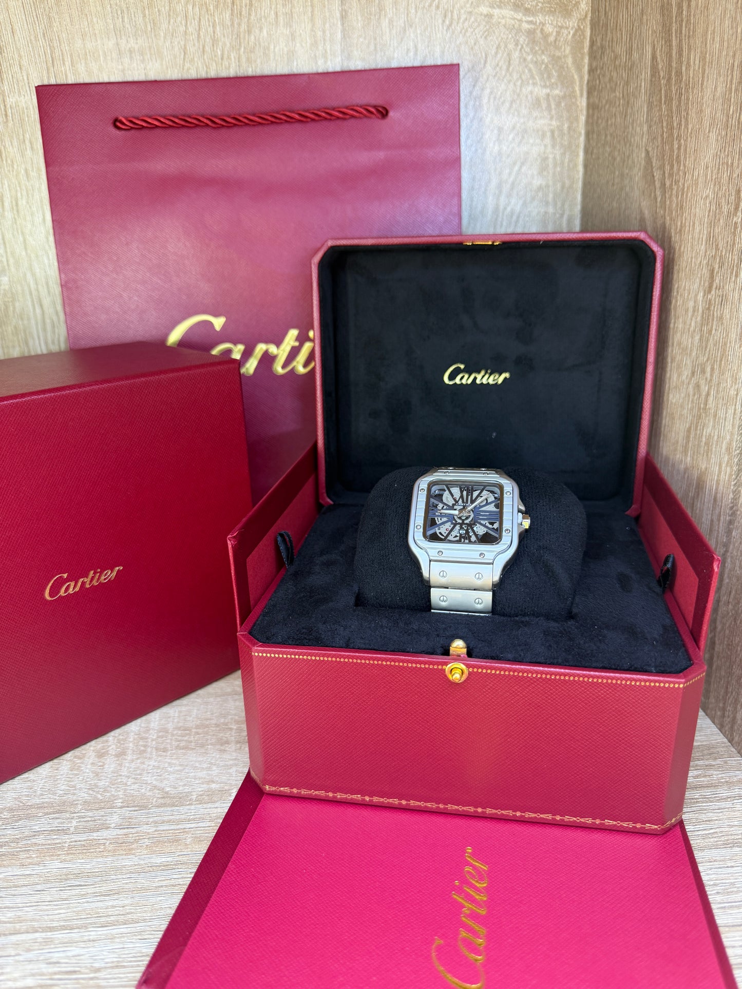 CARTIER SANTOS TRANSPARENT HOMMES COFFRET