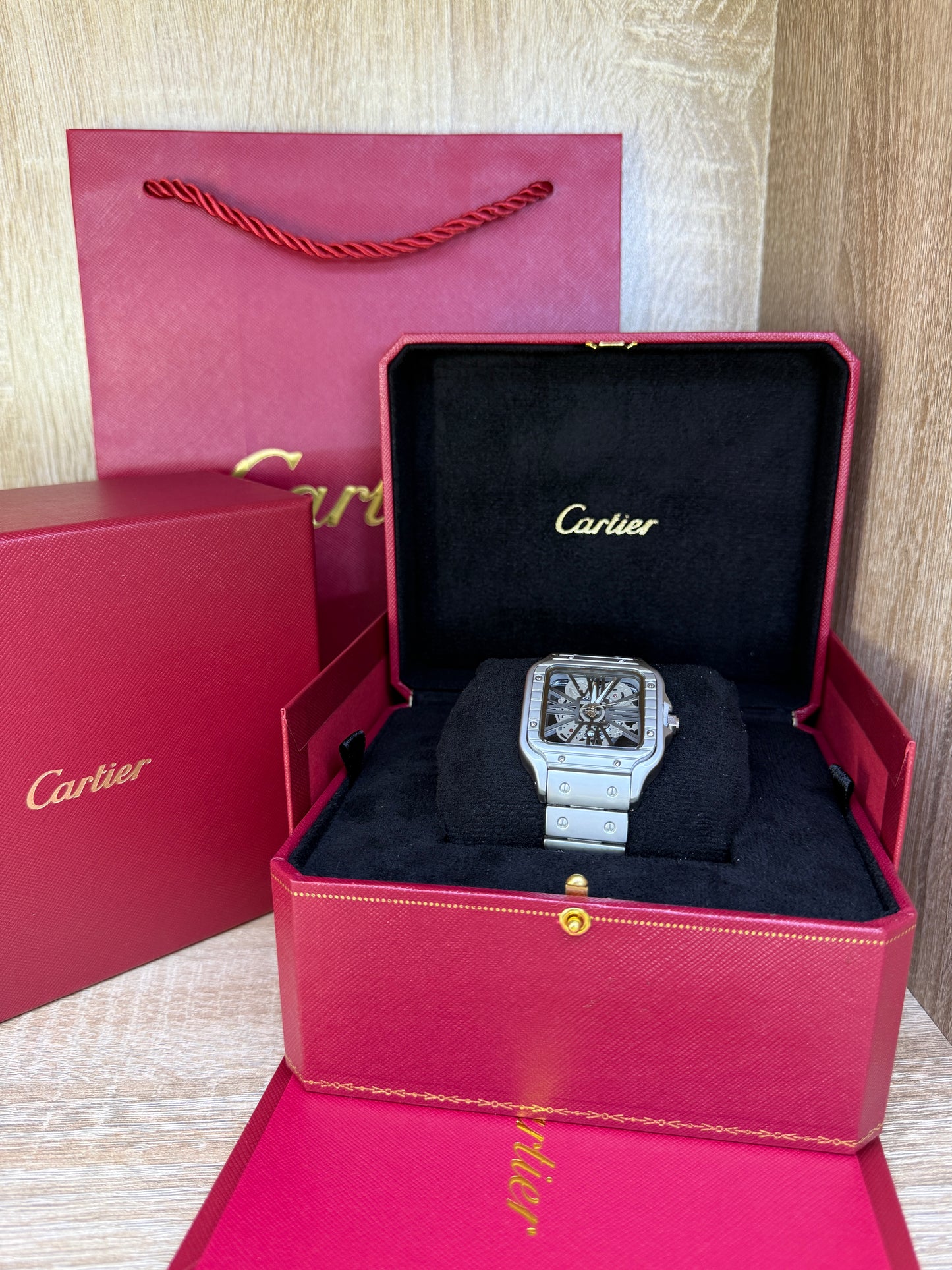 CARTIER SANTOS TRANSPARENT HOMMES COFFRET