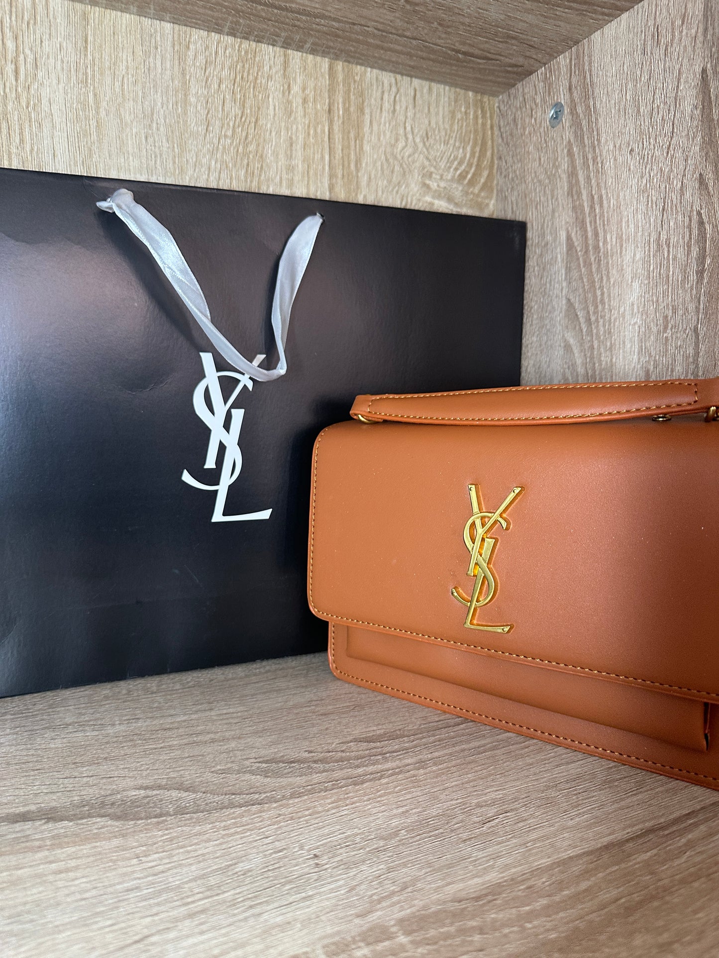 SAC YSL RECTANGULAIRE MARRON