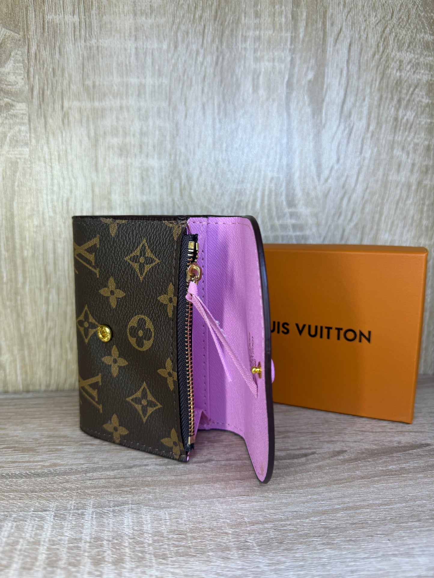 PORTE MONNAIE FEMMES LV MARRON PINK