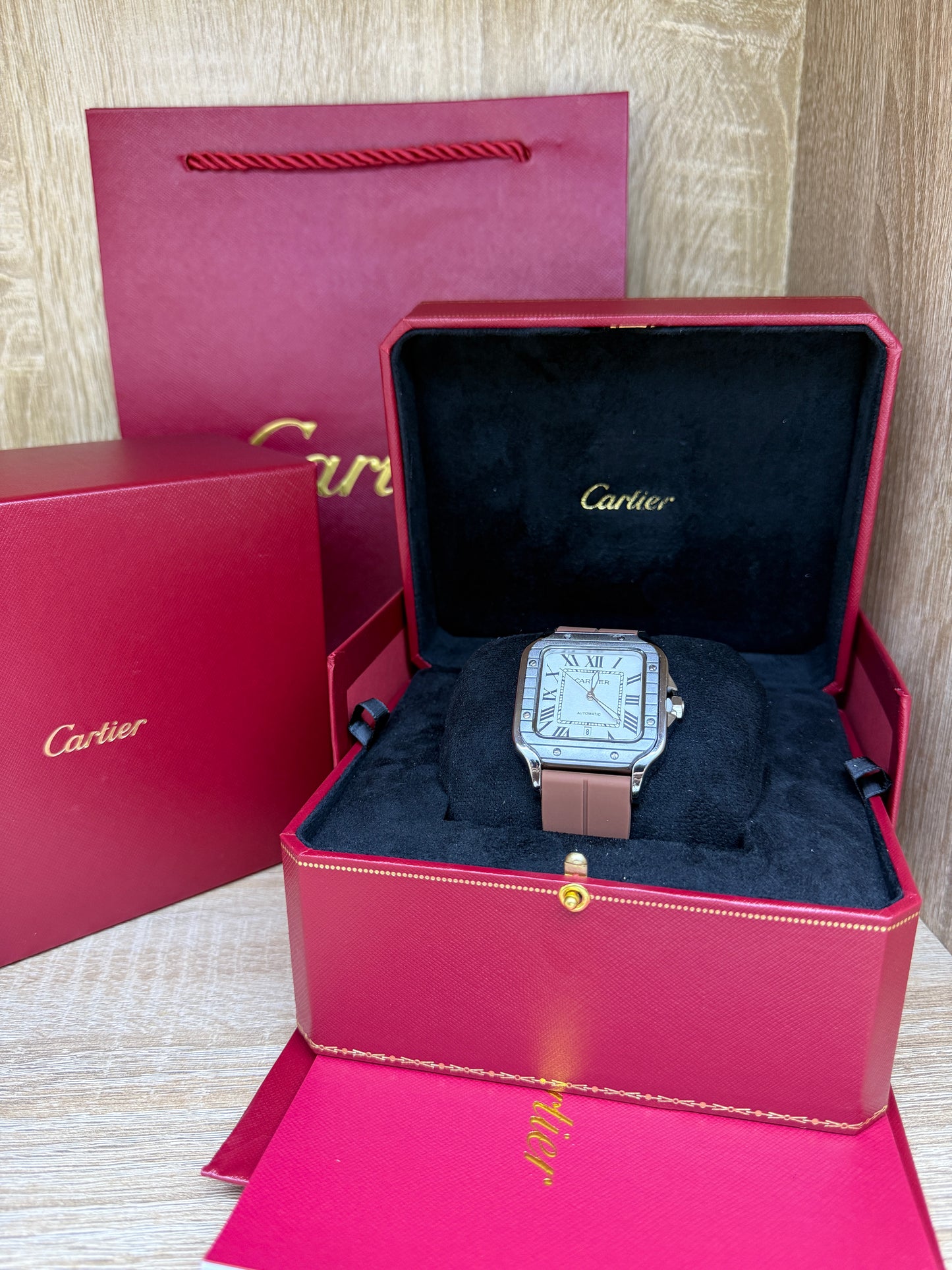 CARTIER SANTOS SILICONE HOMMES 2 COFFRET