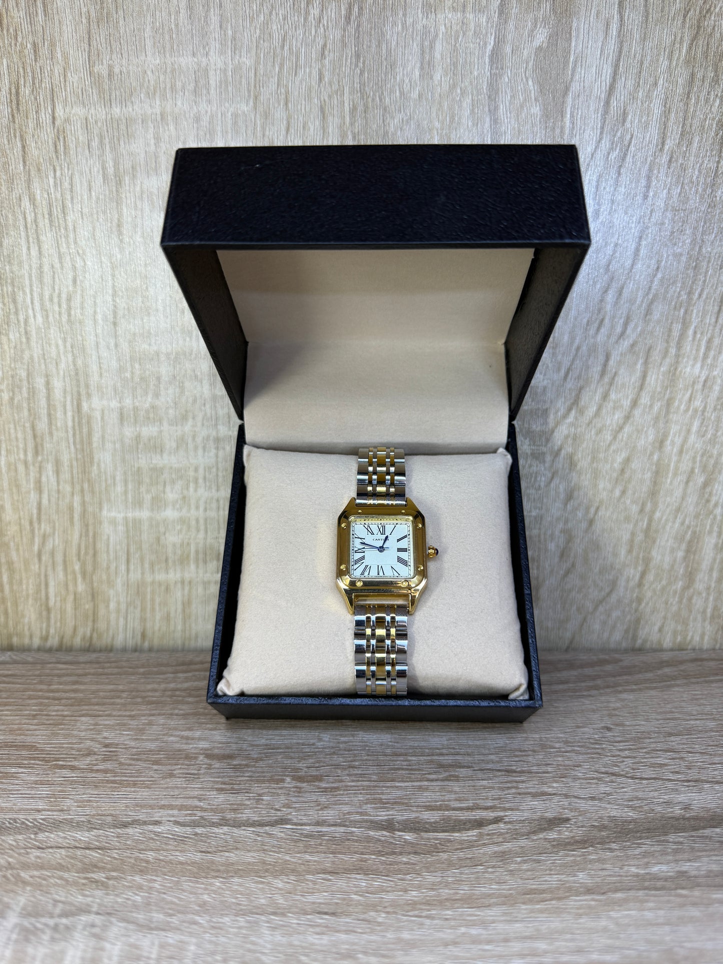 CARTIER SANTOS FEMMES CARRE ACIER BOITE SIMPLE