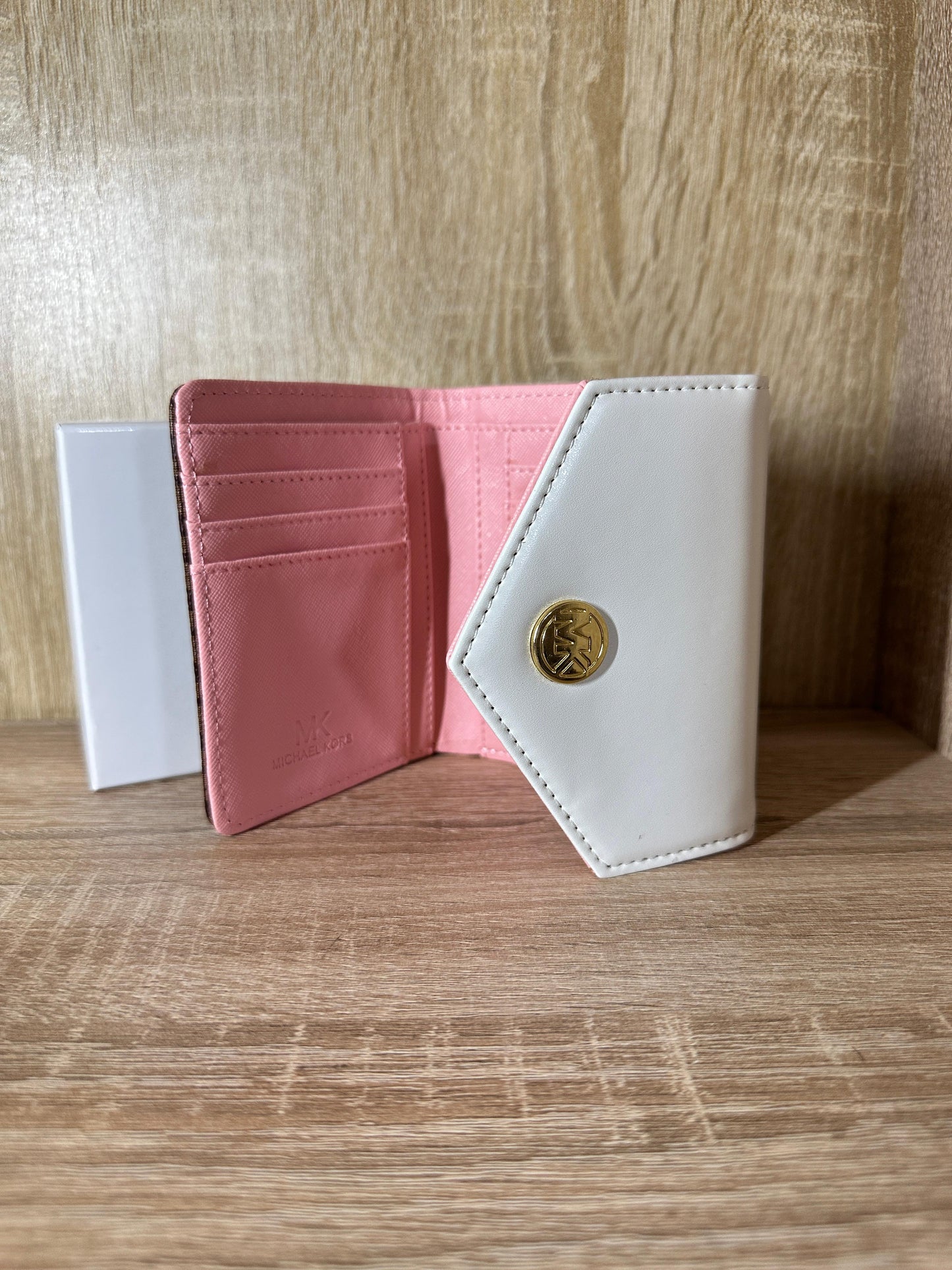 PORTE MONNAIE MK BLANC/MARRON