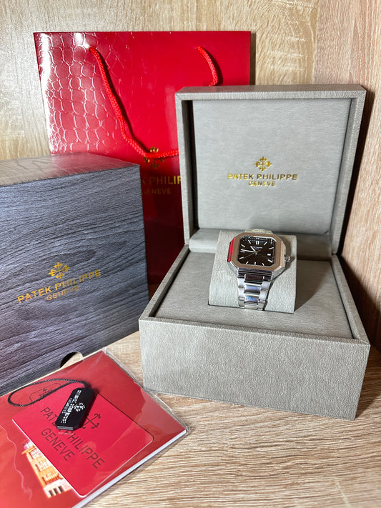 PATEK CARRÉ ACIER HOMMES COFFRET