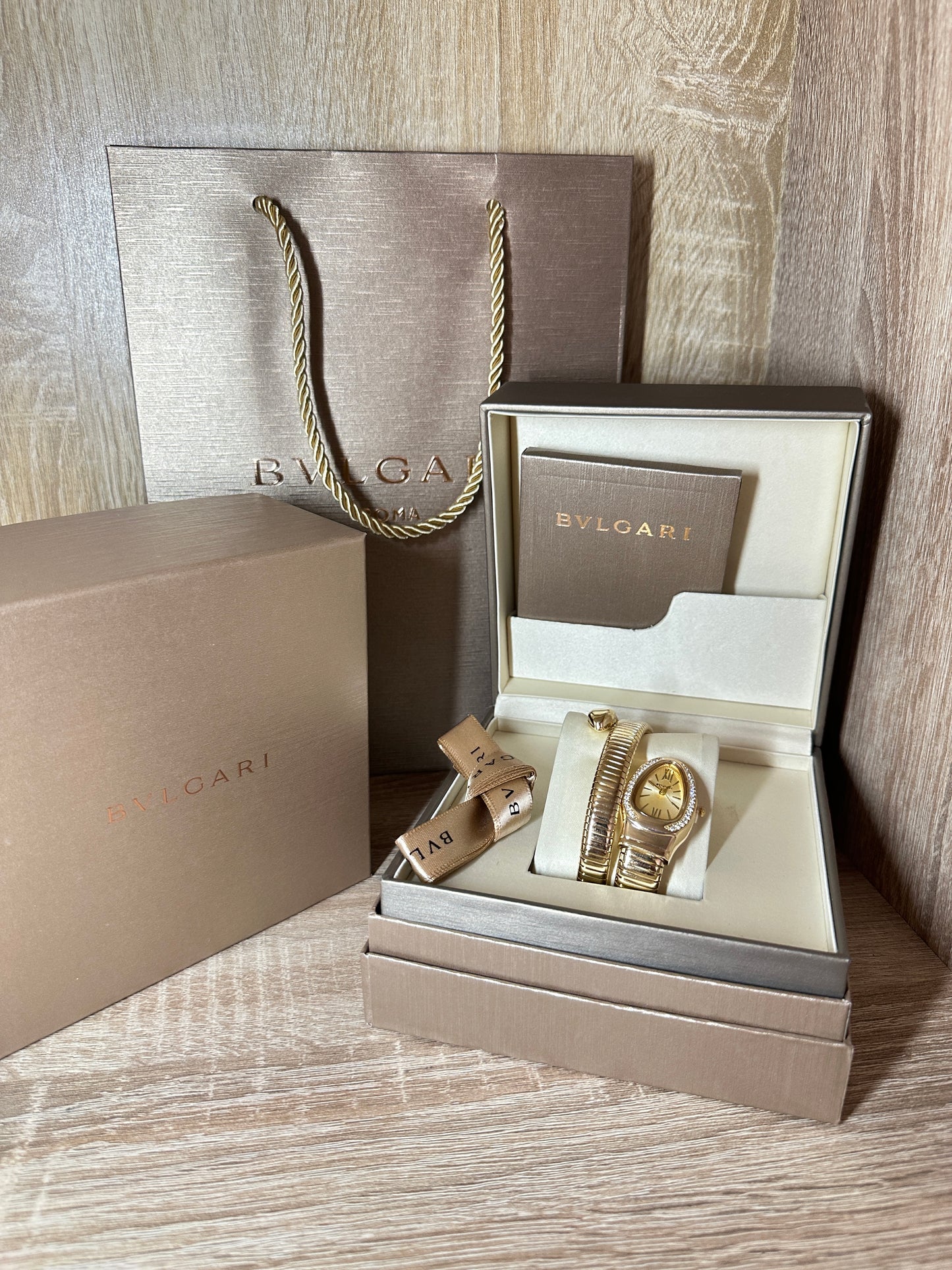 BVLGARI SERPENTI DIAMONDS DOUBLE BRACELET COFFRET