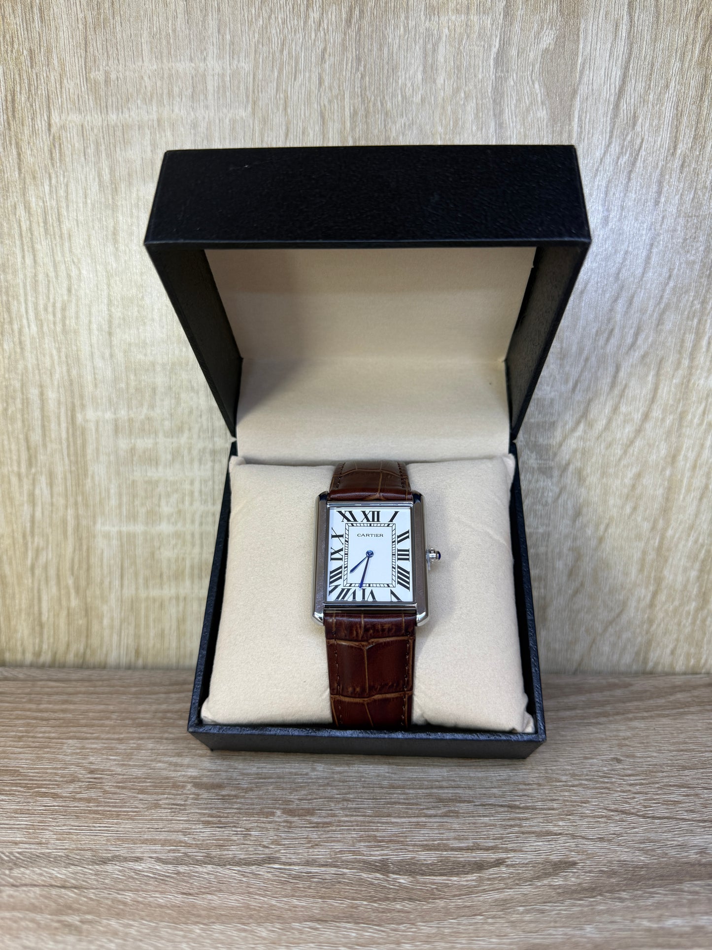 CARTIER TANK HOMMES CD MARRON BOITE SIMPLE