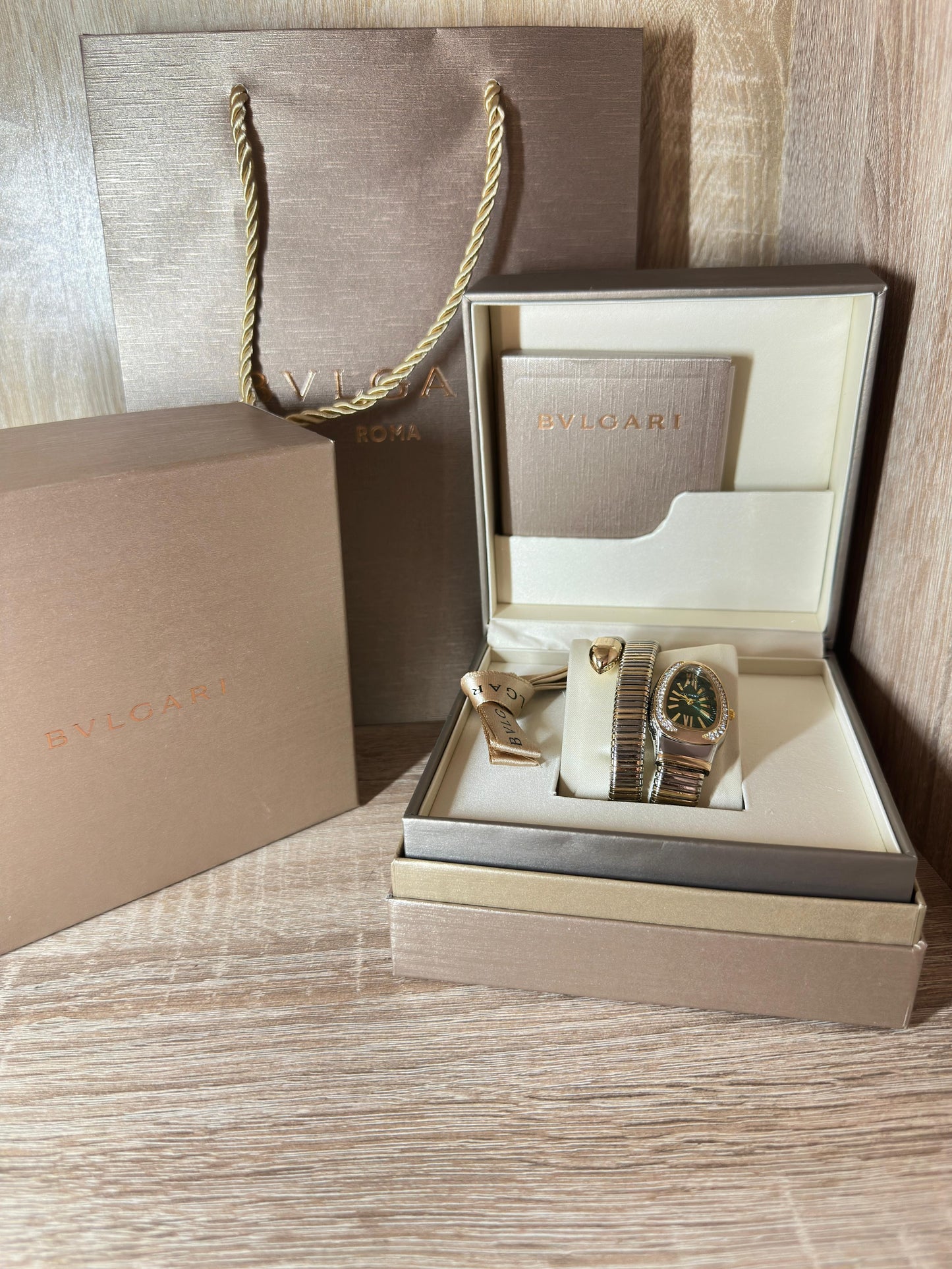 BVLGARI SERPENTI DIAMONDS DOUBLE BRACELET COFFRET