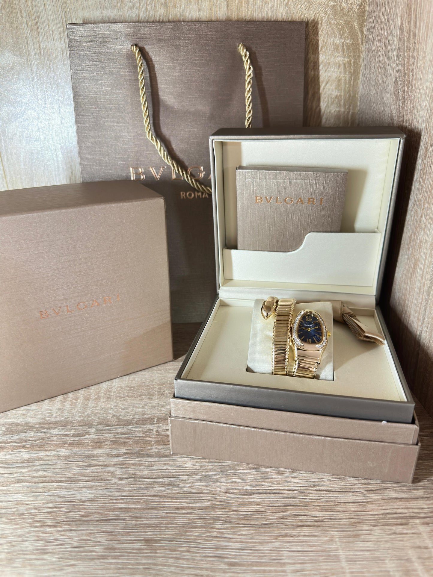 BVLGARI SERPENTI DIAMONDS DOUBLE BRACELET COFFRET