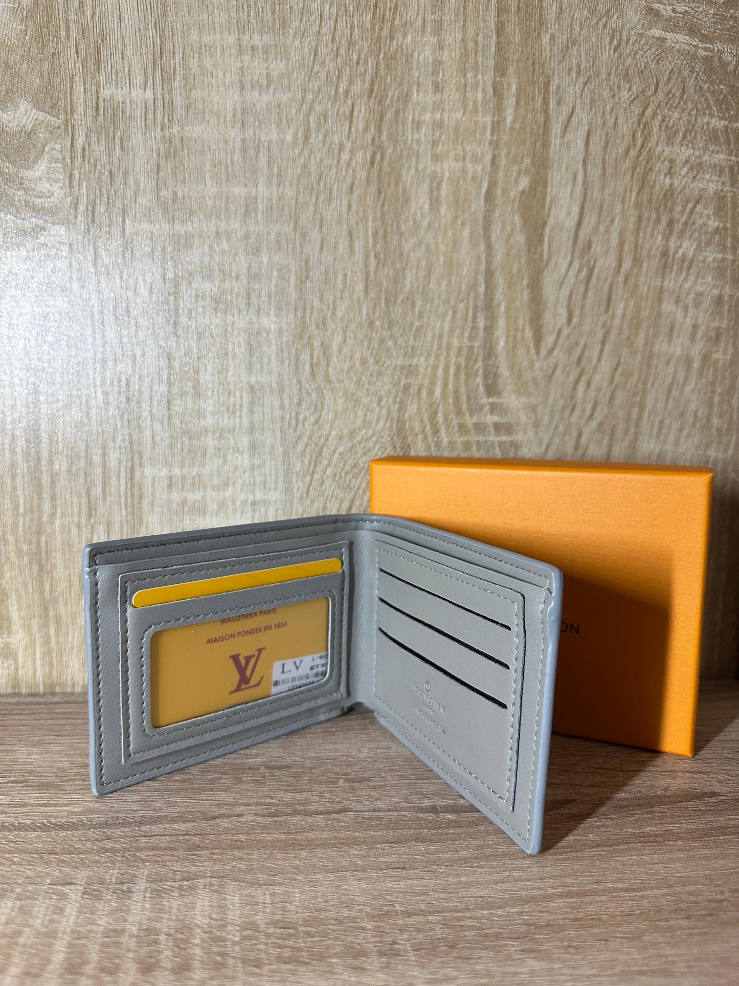 PORTE MONNAIE HOMMES LV GRIS