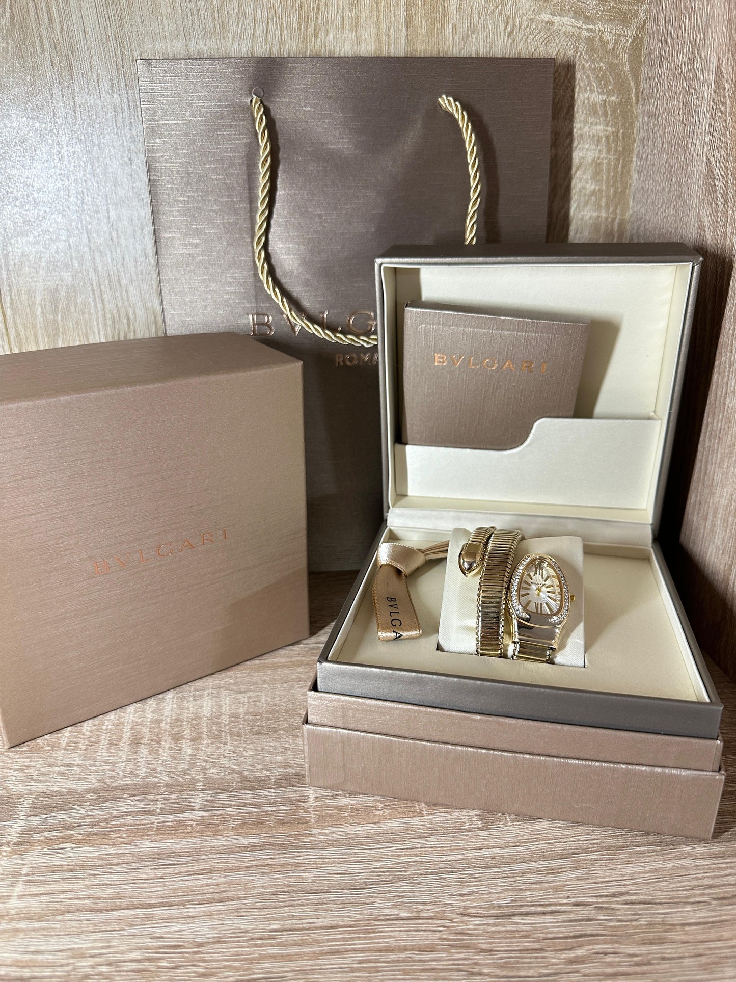 BVLGARI SERPENTI DIAMONDS DOUBLE BRACELET COFFRET