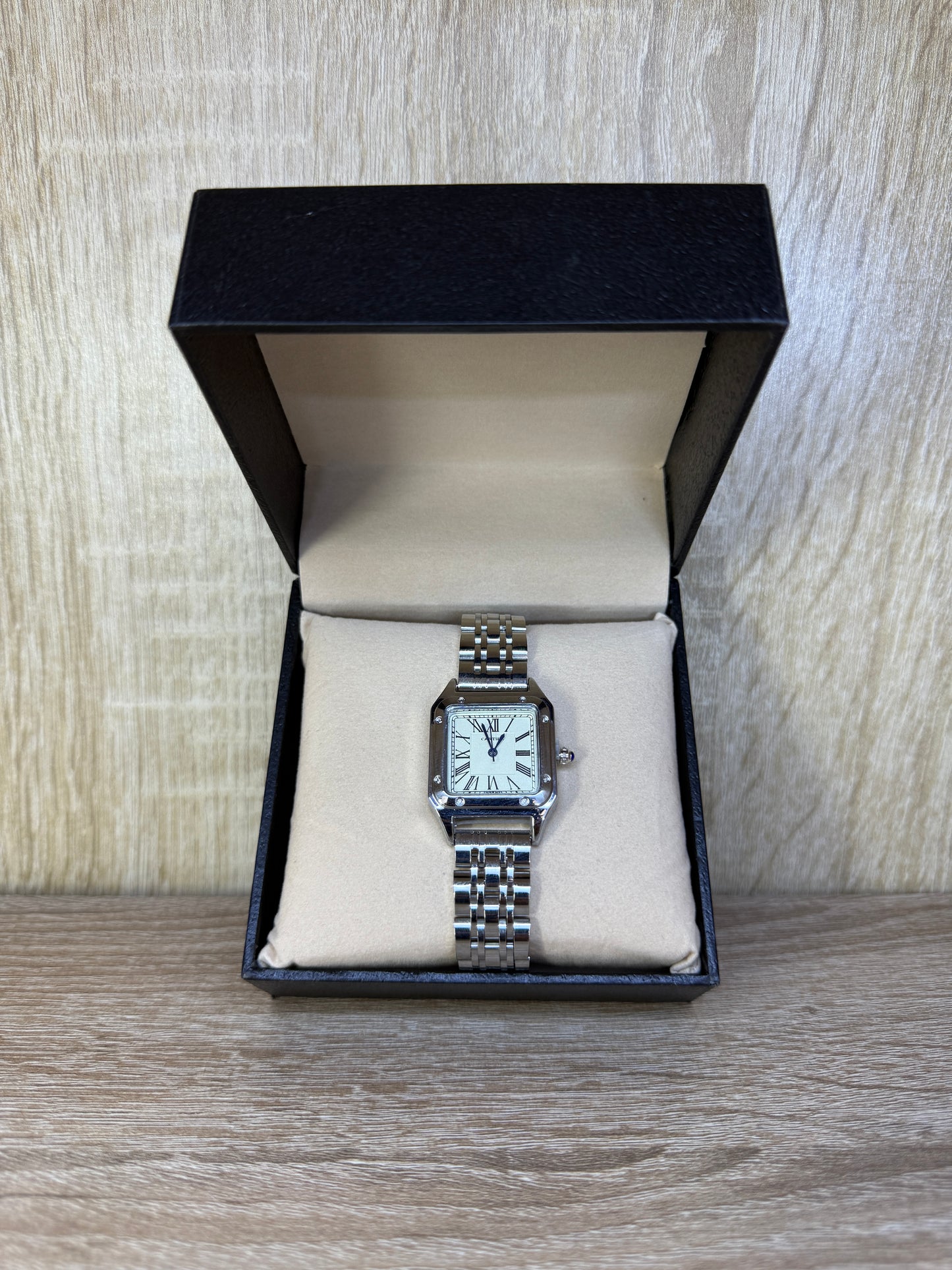CARTIER SANTOS FEMMES CARRE ACIER BOITE SIMPLE