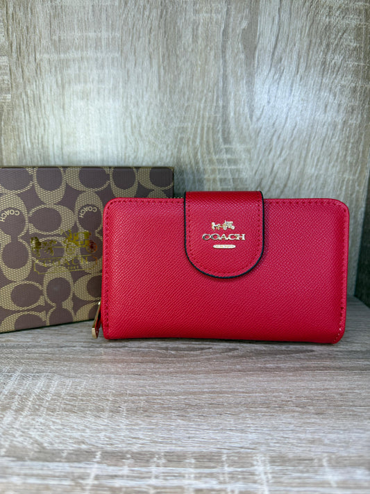 PORTE MONNAIE FEMMES COACH MOYENNE MATTE