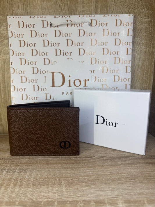 PORTE MONNAIE DIOR HOMMES CD MARRON AVEC SACHET