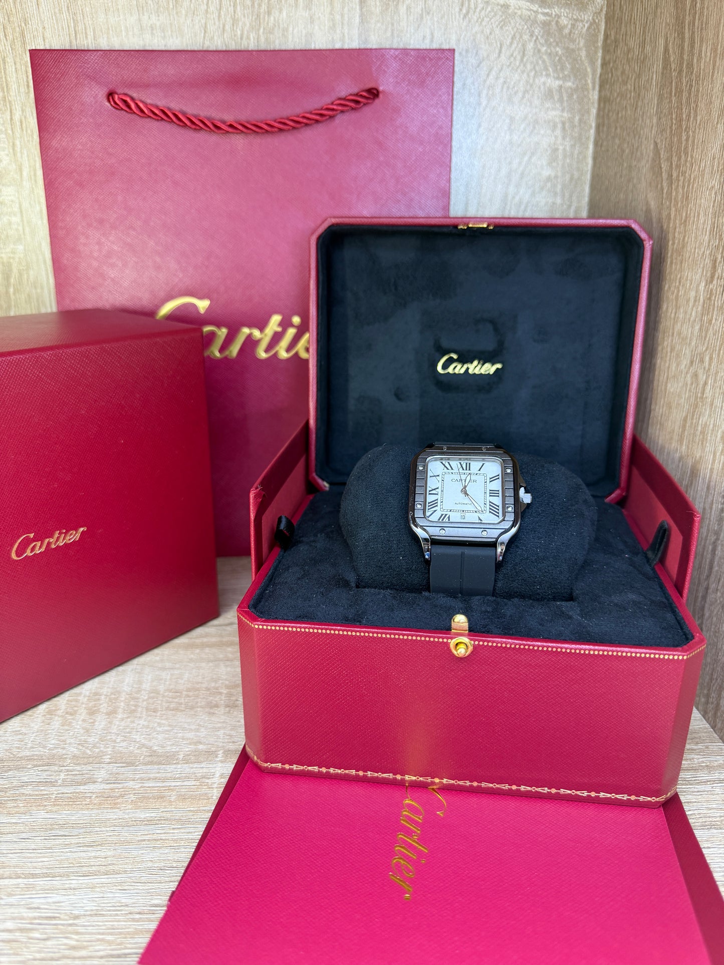 CARTIER SANTOS SILICONE HOMMES 2 COFFRET