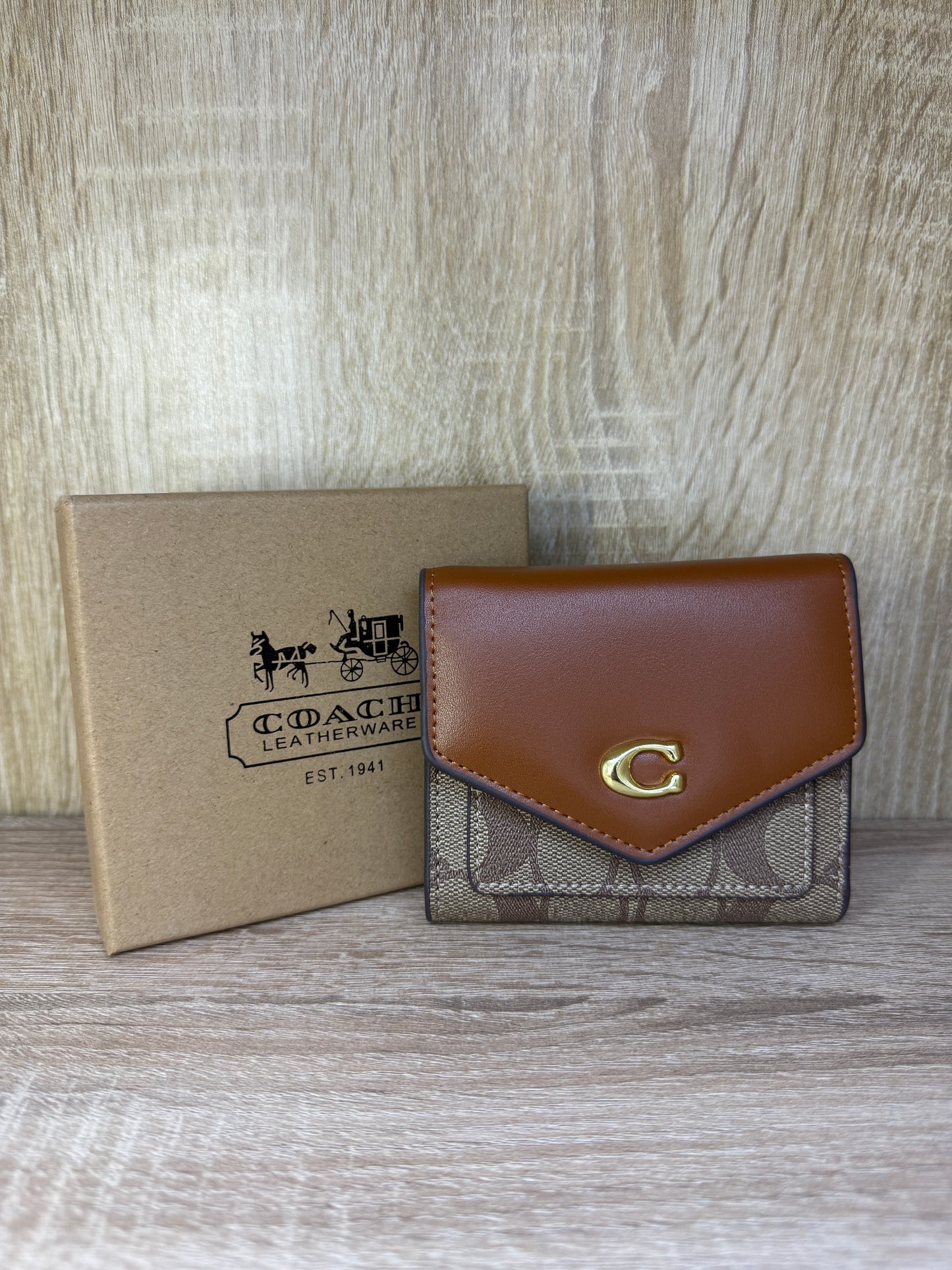PORTE MONNAIE FEMMES COACH MARRON C