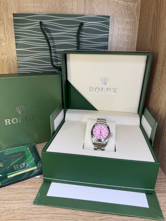 ROLEX FEMMES GRIS TABLEAU ROSE COFFRET