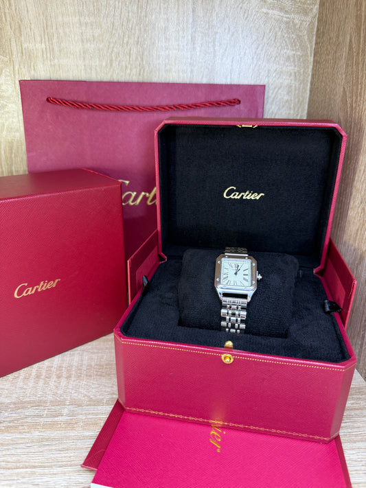 CARTIER SANTOS FEMMES CARRE ACIER AVEC COFFRET