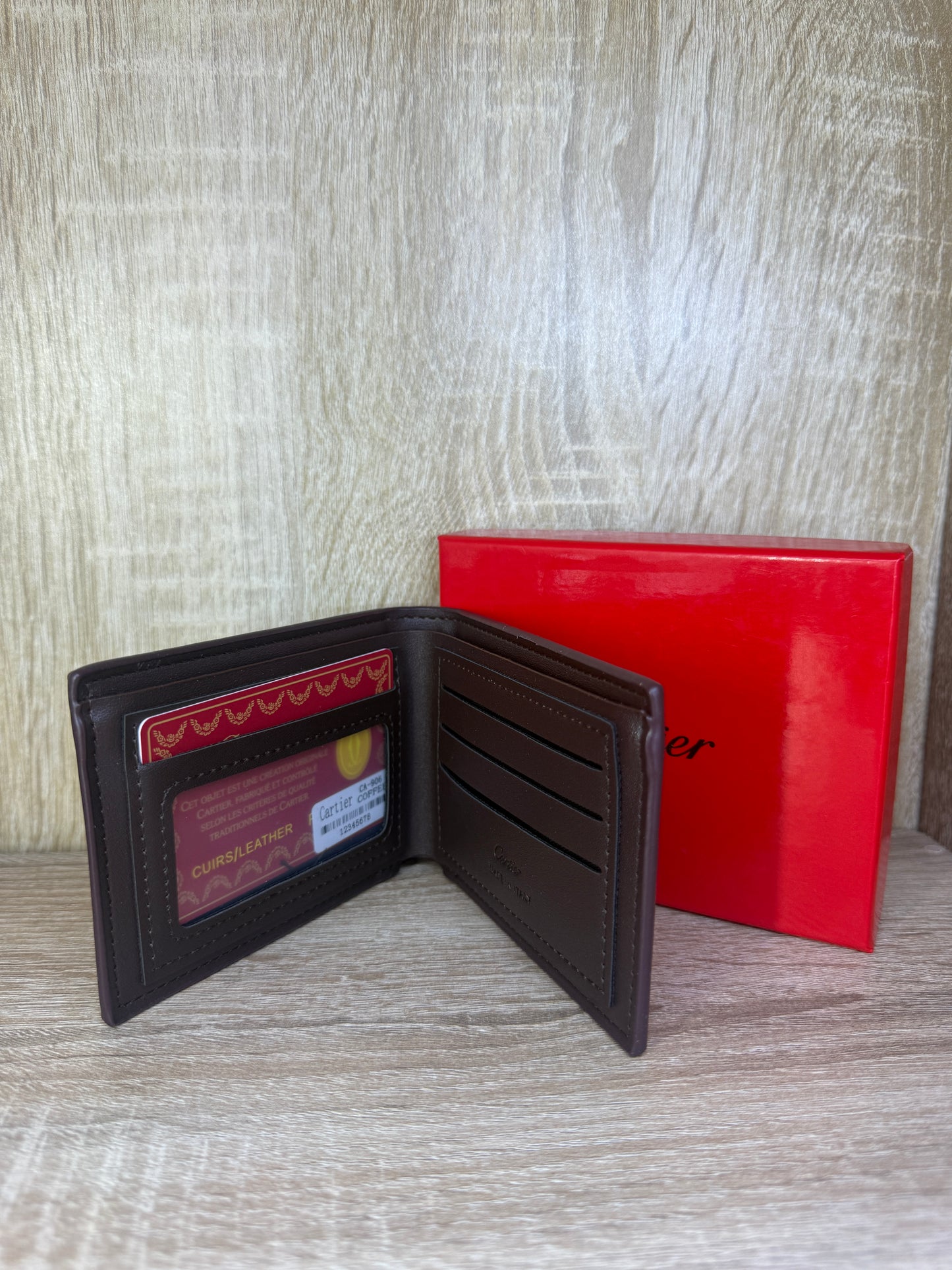 PORTE MONNAIE CARTIER MARRON HOMMES