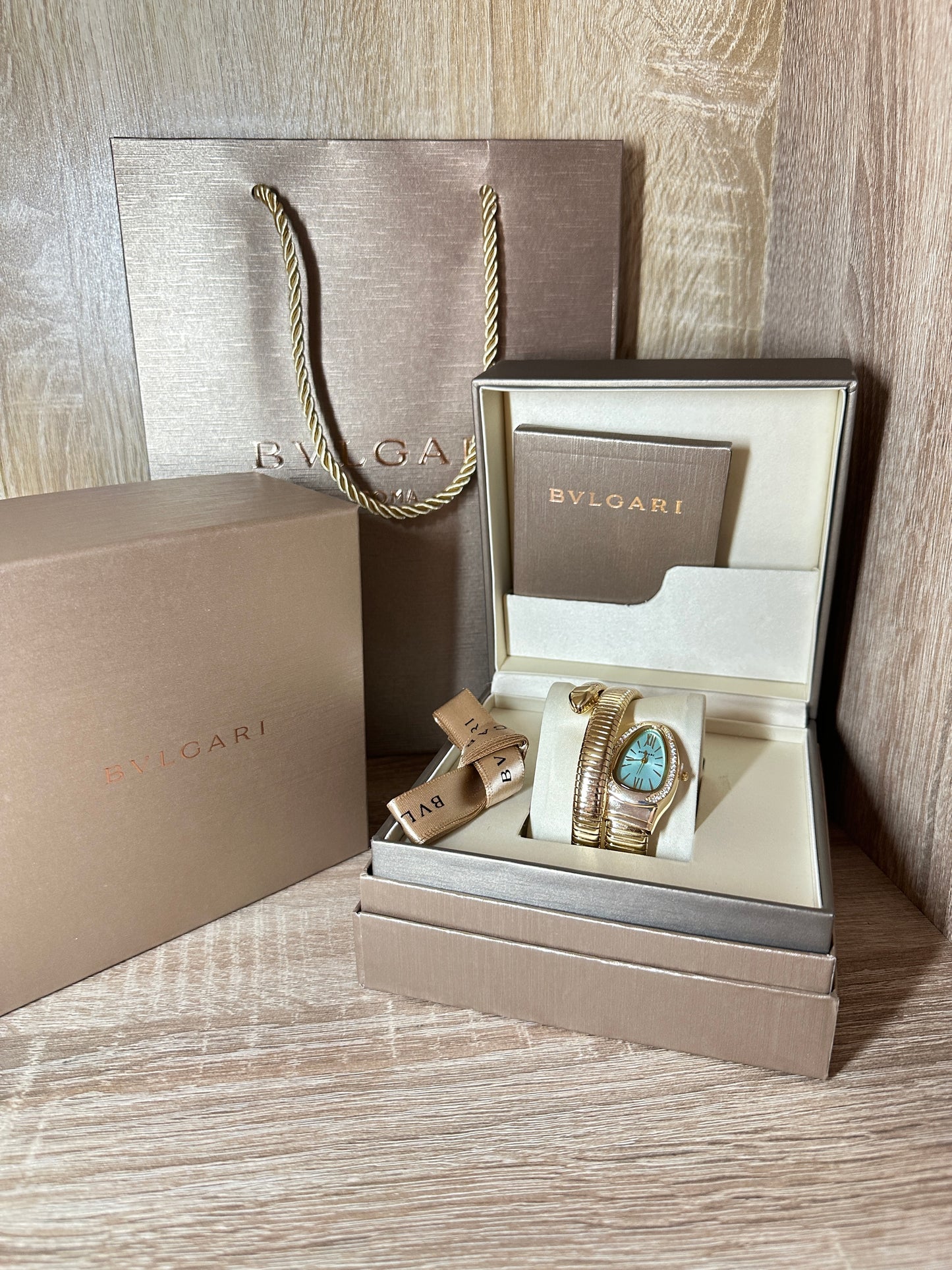 BVLGARI SERPENTI DIAMONDS DOUBLE BRACELET COFFRET