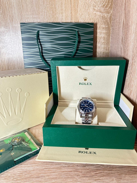 ROLEX DATEJUST BLEU MASTER QUALITÉ