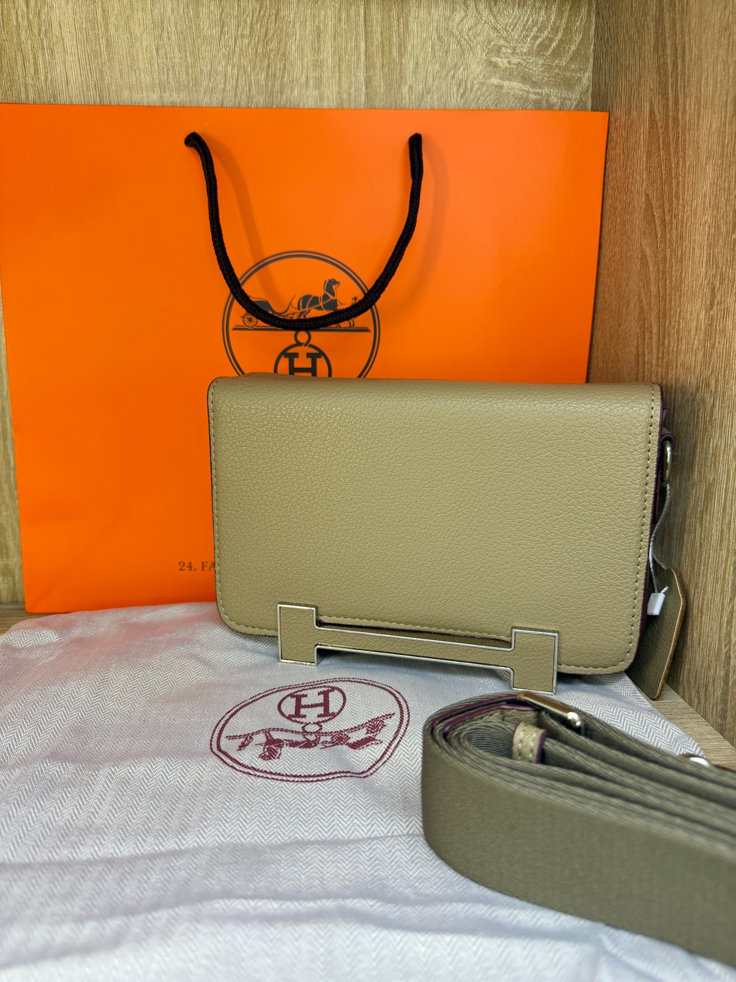 SAC HERMES FEMMES CONSTANCE KAKI