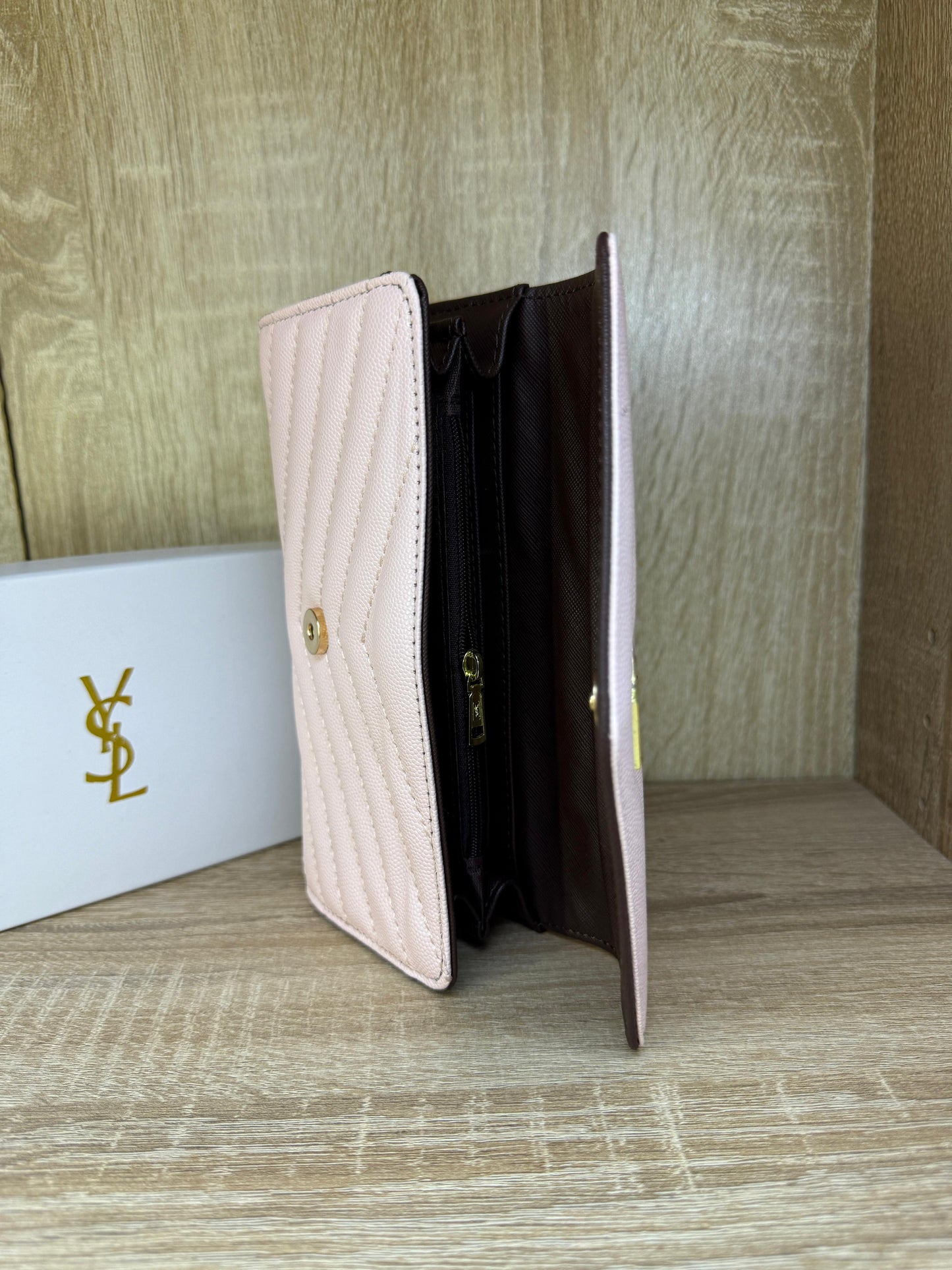 PORTE FEUILLE ROSE YSL FEMMES ROSE BEBE