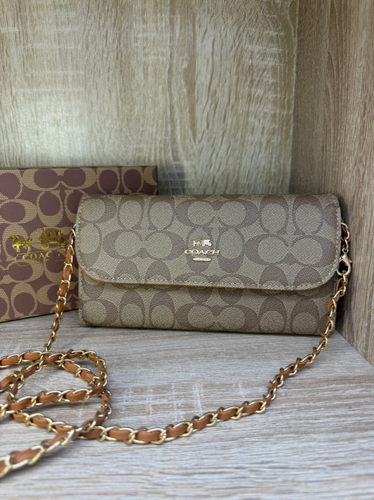 POCHETTE COACH FEMMES AVEC BANDOLIRE