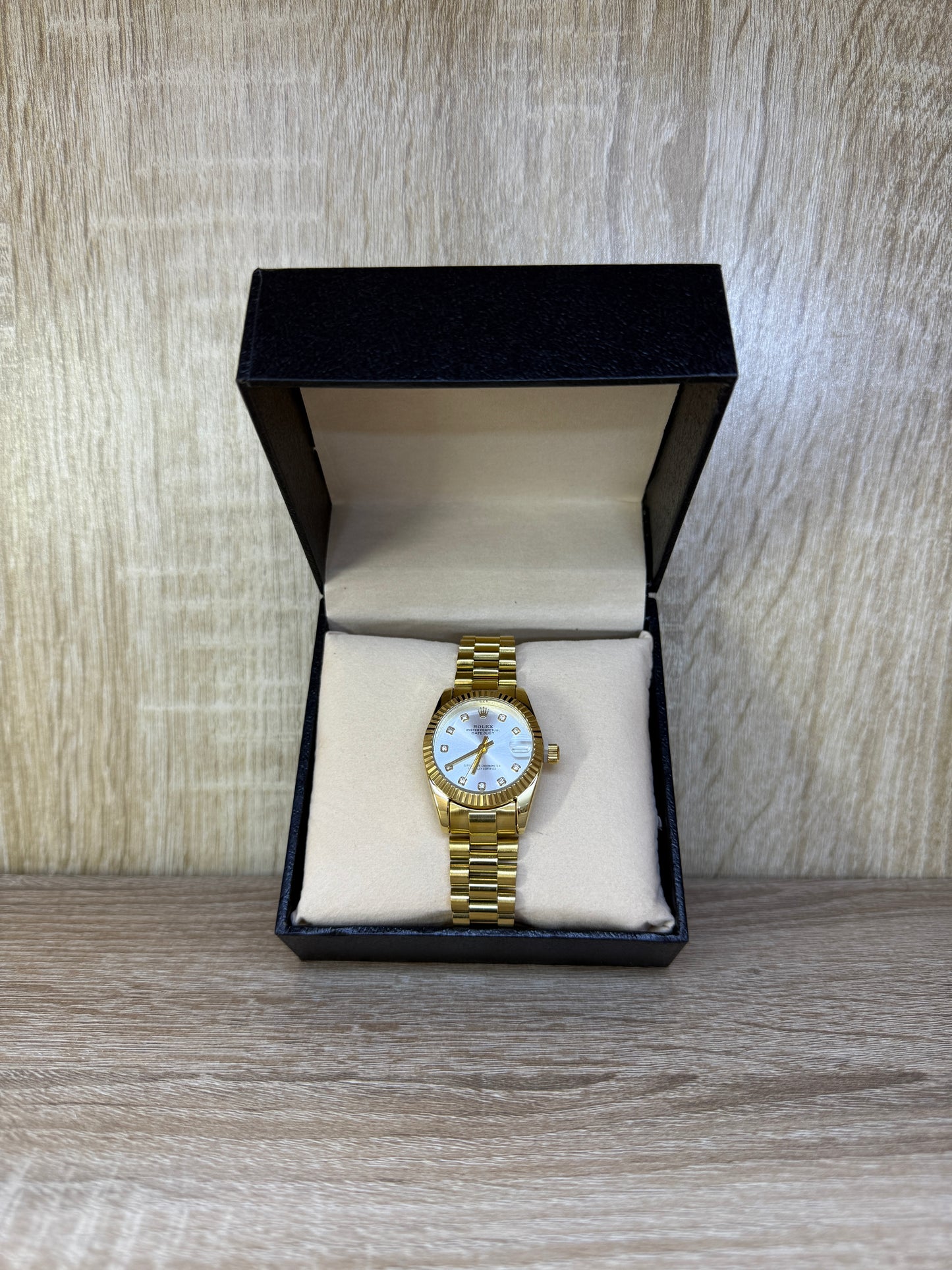 ROLEX FEMMES GOLD/BLANC BOITE SIMPLE