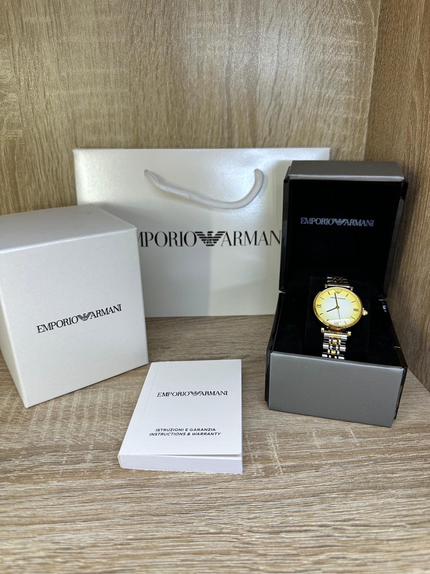 ARMANI FEMMES ROND ACIER FULL PACK