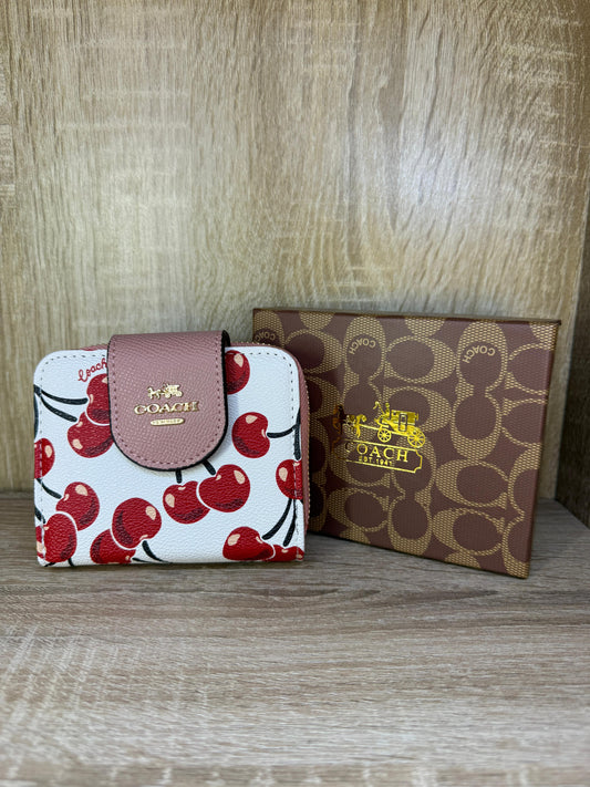 PORTE MONNAIE COACH CERISE FEMMES