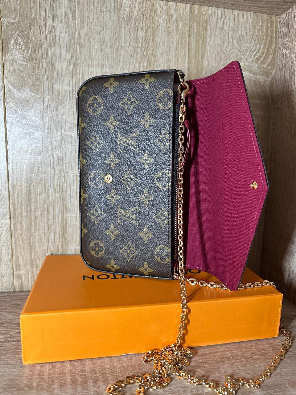 SAC LV 3 PCS FEMMES MARRON/MAUVE
