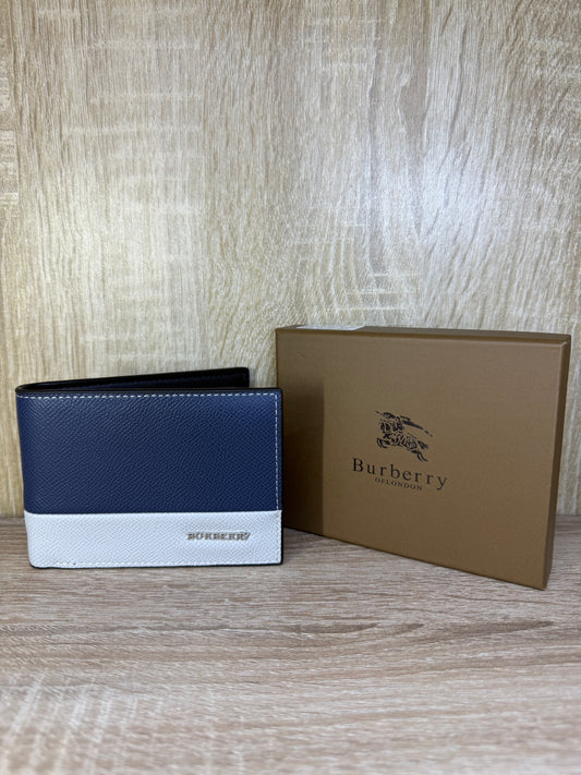 PORTE MONNAIE BURBERRY HOMMES  BLEU/BLANC