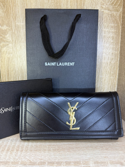 PORTE FEUILLE YS FEMMES NOIR AVEC SACHET