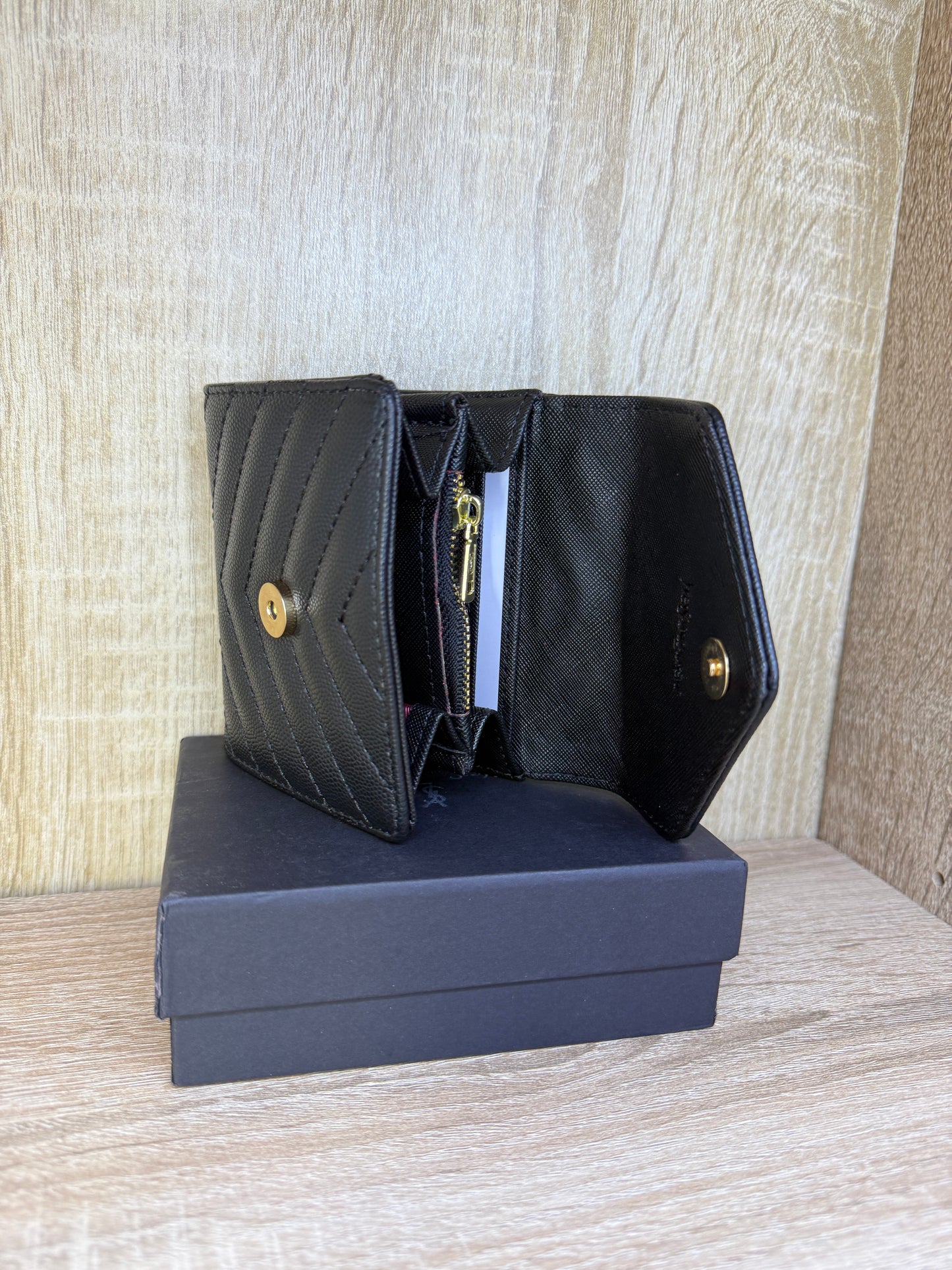 PORTE MONNAIE YSL NOIR FEMMES