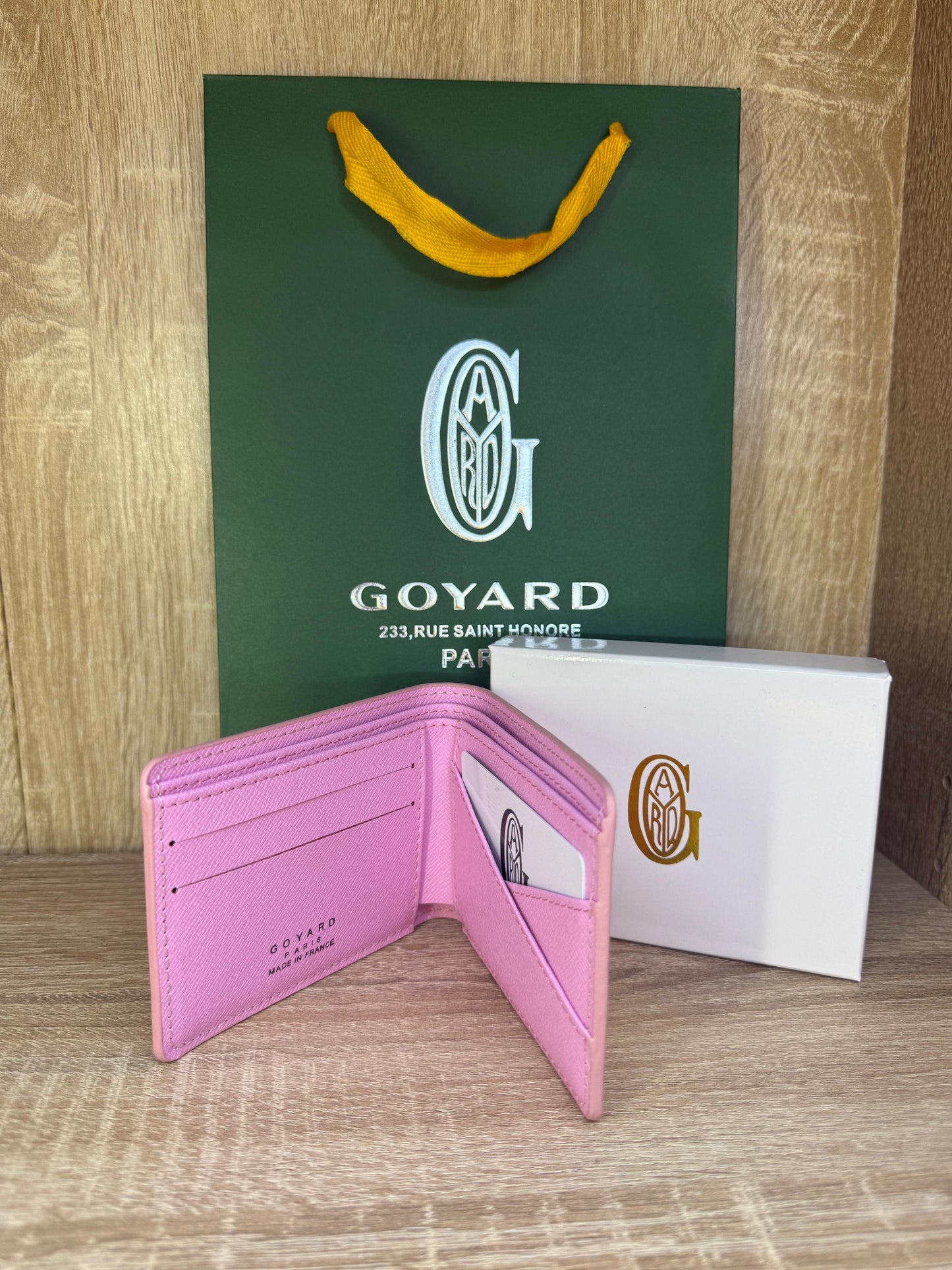 PORTE MONNAIE GOYARD ROSE FEMMES AVEC SACHET