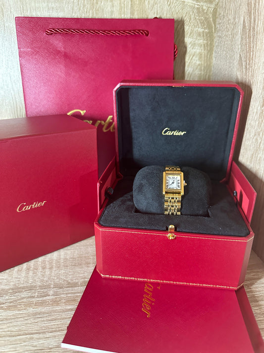 CARTIER FEMMES RECTANGULAIRE CHIFFRE ROMAIN COFFRET