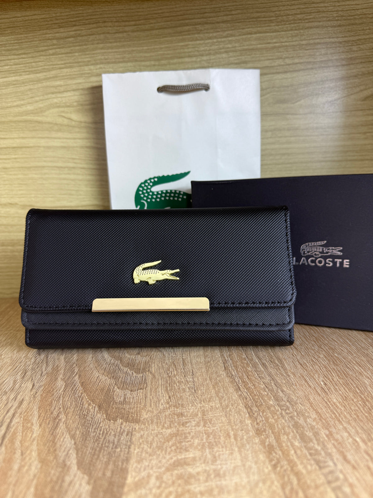 PORTE FEUILLE LACOSTE FEMMES AVEC SACHET