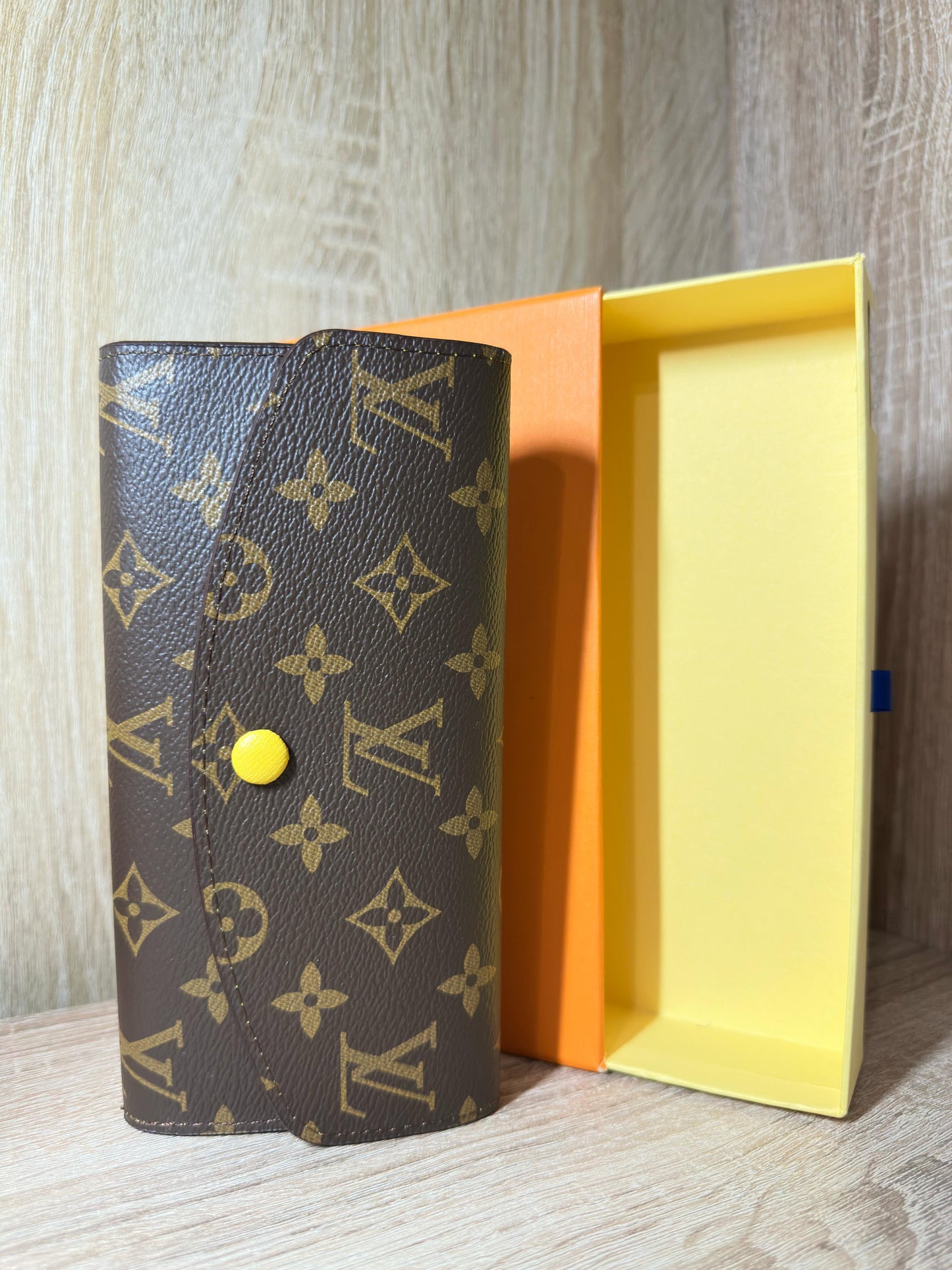 PORTEFEUILLE LV MARRON/JAUNE FEMMES